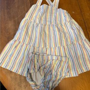 Hanna Andersson Pastel Striped Baby Dress